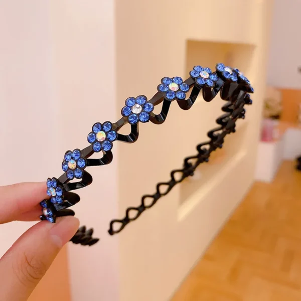 Fashion Pearl Non-Slip Rhinestone Hairbands Elastic Flower Women Hair Hoop Bands Headband Bezel Girls Hair Accessories Headdress - Image 11