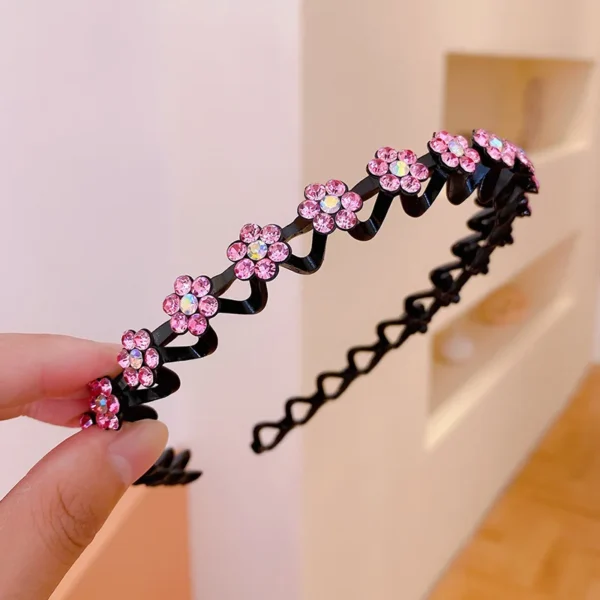 Fashion Pearl Non-Slip Rhinestone Hairbands Elastic Flower Women Hair Hoop Bands Headband Bezel Girls Hair Accessories Headdress - Image 9
