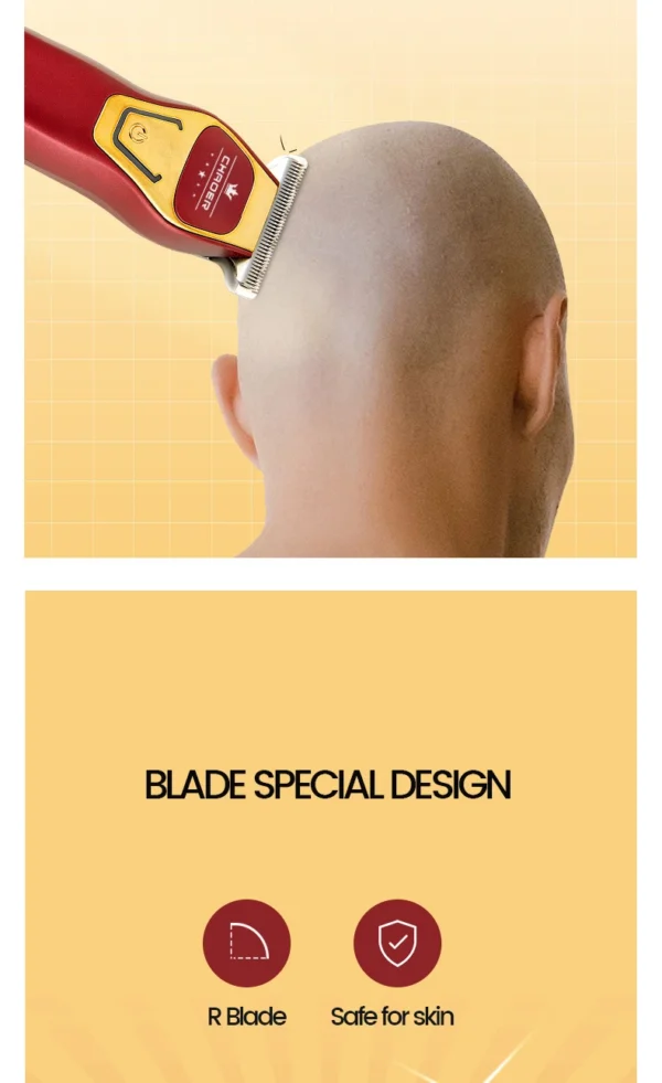 Powerful Professional Hair Trimmer Men 0 MM T Blade Electric Clipper Rechargeable Barber Haircut Machine Beard Trimmer Shaver - Image 17