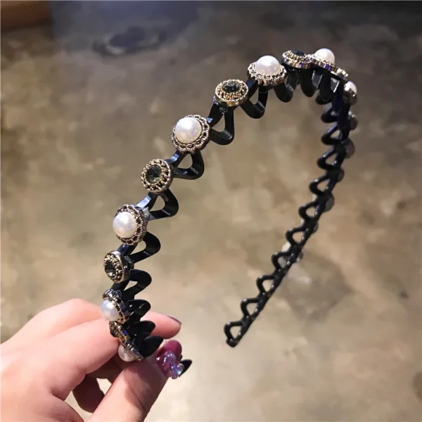 Fashion Pearl Non-Slip Rhinestone Hairbands Elastic Flower Women Hair Hoop Bands Headband Bezel Girls Hair Accessories Headdress - Image 41