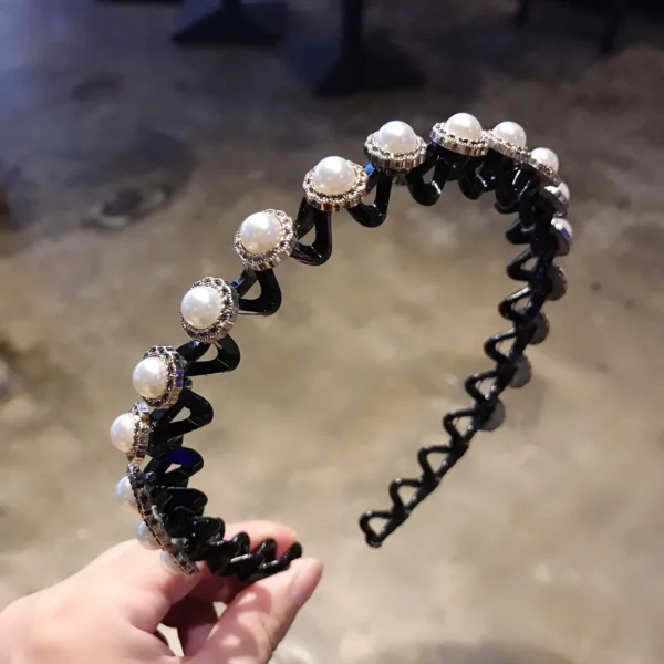 Fashion Pearl Non-Slip Rhinestone Hairbands Elastic Flower Women Hair Hoop Bands Headband Bezel Girls Hair Accessories Headdress - Image 40