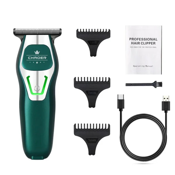 Powerful Professional Hair Trimmer Men 0 MM T Blade Electric Clipper Rechargeable Barber Haircut Machine Beard Trimmer Shaver - Image 9