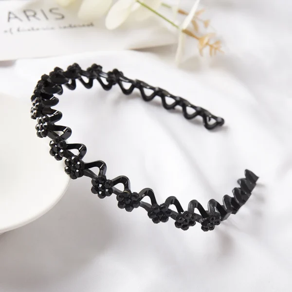 Fashion Pearl Non-Slip Rhinestone Hairbands Elastic Flower Women Hair Hoop Bands Headband Bezel Girls Hair Accessories Headdress - Image 33