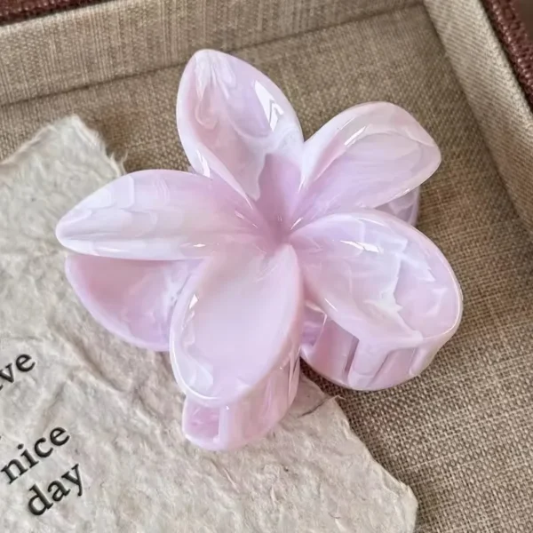 Korean Hawaiian Gradient Flower Hair Claw Clip For Women Girl Fashion Plastic Non Slip Hold Hairpin Barrette Hair Accessories - Image 30