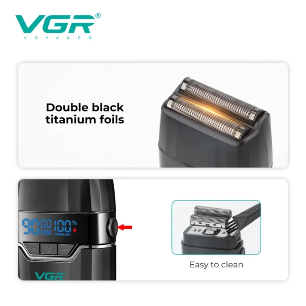 VGR Hair Clipper Professional Hair Cut Machine Face Shaver Barber Clippers Beard Trimmer Metal Trimmer for Men V-003 V-906 V-308 - Image 5