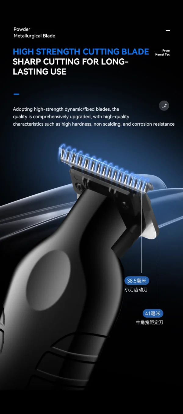 Kemei Hair Clipper Kit for Men, Electric Shaver, Hair Trimmer, Professional Cutting Machine, KM-2290, KM-2293, KM-1102 - Image 26
