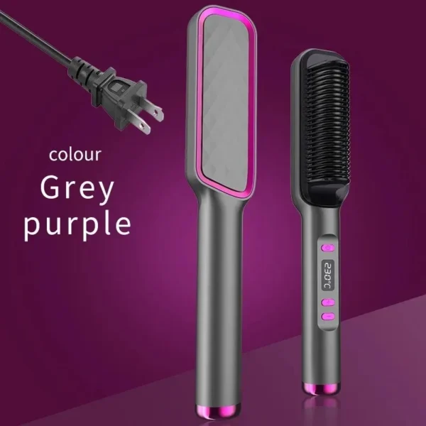 Hair Straightener Brush Heating Hot Comb Straightener Electric Hair Straightening Curly Multifunctional Iron Brush Comb Curler - Image 16