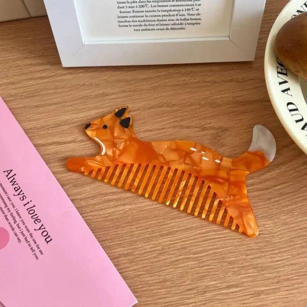 Pointed Tail Comb Tulip Acetate Comb Animal Puppy Makeup Comb Hair Accessories Wide Toothed Hairdressing Combs Household - Image 58