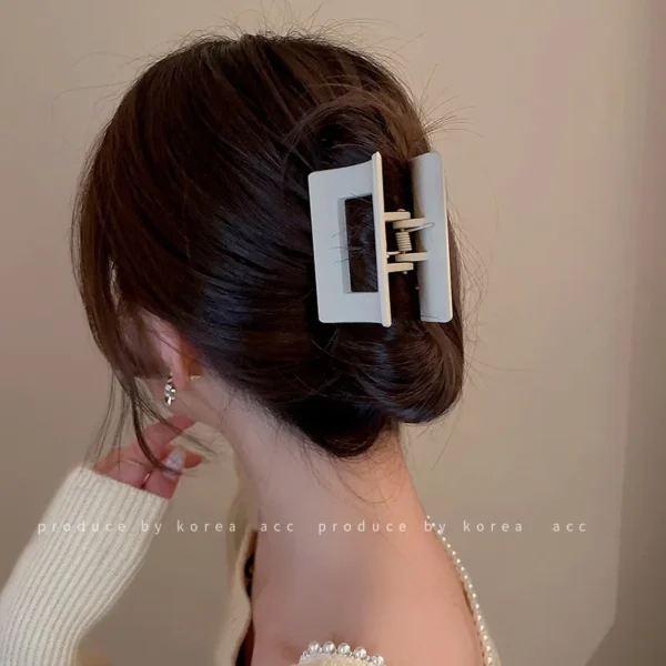 Women Hair Claw Clips Korea Coffee Beige Acrylic Large Hair Claw Hairpin Geometric Barrettes Crab Girl Headwear Hair Accessories - Image 65