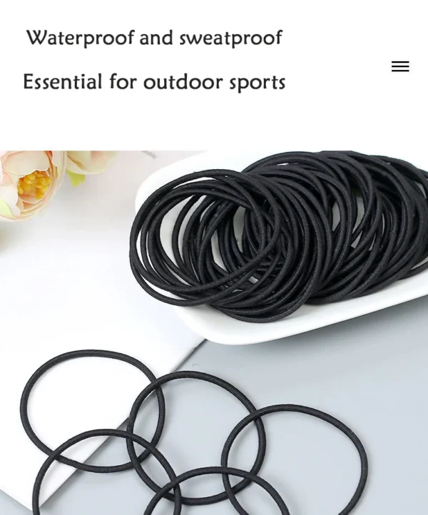 100PCS/Set Women 3.5CM Basic Nylon Elastic Hair Bands Ponytail Hair Scrunchie Rubber Bands Headband Hair Accessories Headwear - Image 17