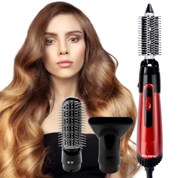 Solimpia 3-Head Hot Air Brush Hair Dryer Strong Wind Electric Straightener Curler Roller Comb Blower Styling Tool for Woman 800W - Image 13