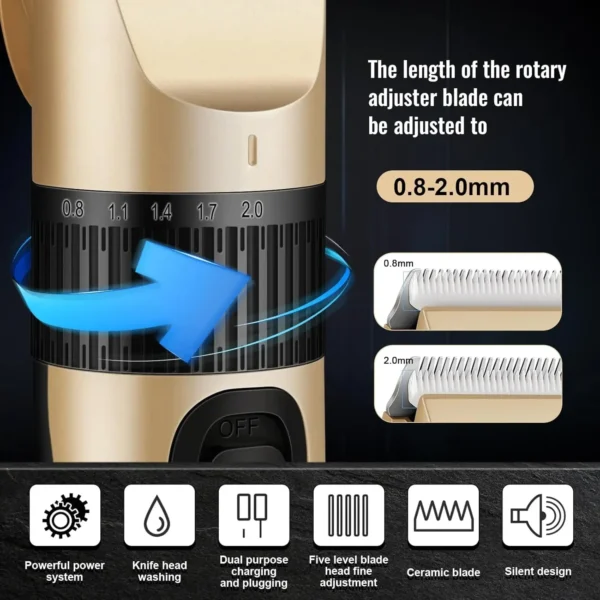 Home Electric Hair Clipper Set, Low Noise and Long Battery Life Hair Trimmer, USB Rechargeable Shaver and Hair Cutting Tool. - Image 3