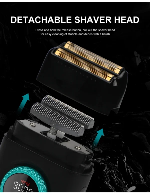 VGR 001 977 new hair trimming set high-end men's hair clipper intelligent digital display electric pusher carving and whitening - Image 27