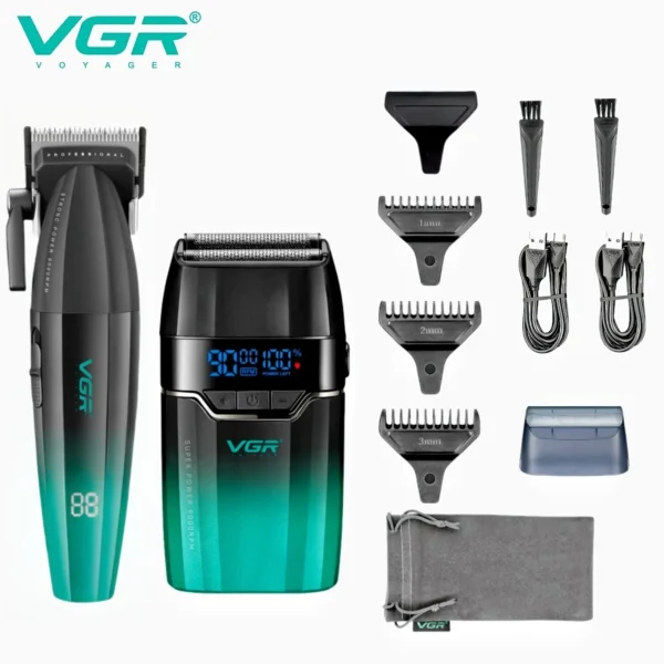 VGR Hair Clipper Professional Hair Cut Machine Face Shaver Barber Clippers Beard Trimmer Metal Trimmer for Men V-003 V-906 V-308 - Image 9