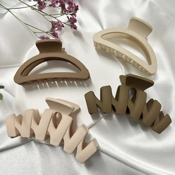 Women Hair Claw Clips Korea Coffee Beige Acrylic Large Hair Claw Hairpin Geometric Barrettes Crab Girl Headwear Hair Accessories - Image 45