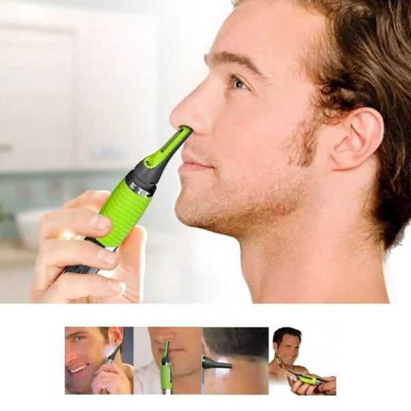 Male Nose Hair Trimmer 2in1 Facial Epilator - Rechargeable, Waterproof, Portable - Nose Hair, Ear Hair, Eyebrow Hair Chin Hair - Image 9