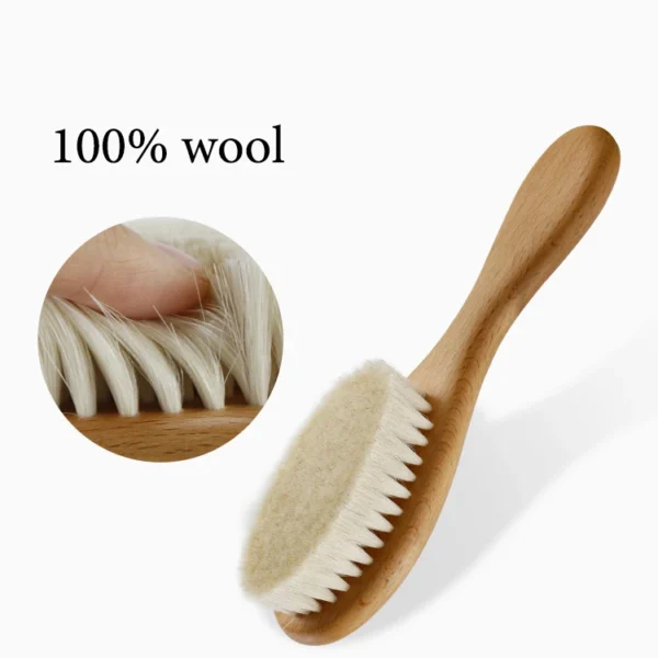 Personalized Wooden Baby Brush Custom Name Baby Wool Comb New Born Hair Brush Infant Head Massager Bath Brush Comb for Kids - Image 21
