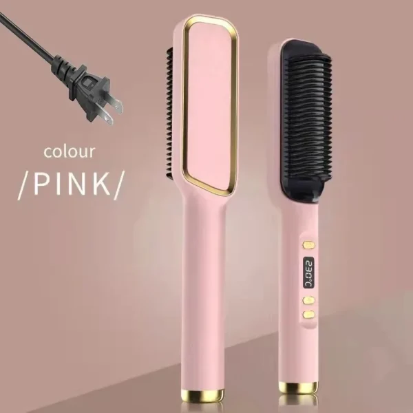 Hair Straightener Brush Heating Hot Comb Straightener Electric Hair Straightening Curly Multifunctional Iron Brush Comb Curler - Image 13