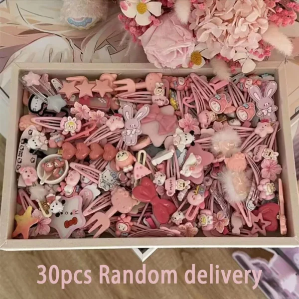 10-50pcs Y2K Hair Clips Set Cute Pink hair accessories Seamless Edge Clip Women Girl Sweet Beauty Hairpin trendy hair clips - Image 7