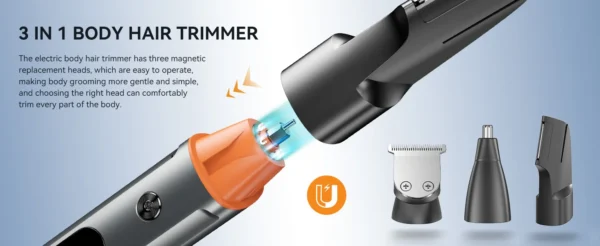 Kensen S16 Body Hair Shaver Kits for Men 3 In 1 Beard Hair Trimmer IPX6 Waterproof Hair Cutting Machine Electric Clipper Barber - Image 10