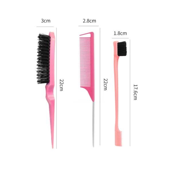 3pcs/lot Double Sided Edge Control Hair Comb Hair Styling Hair Brush Accessories New Brush Comb Styling Partition Comb - Image 3
