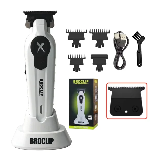 New 2025 BRDCLIP FA1T Green Professional Hair Trimmer Barber Carving Gradient Finish Machine Electric Clipper with Charger Stand - Image 10