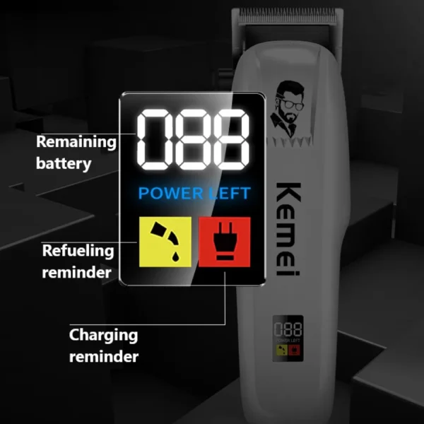 Kemei Professional Hair Clipper Rechargeable Hair Trimmer For Men Shaver Hair Cutting Machine Barber Accessories Cut Machin - Image 4