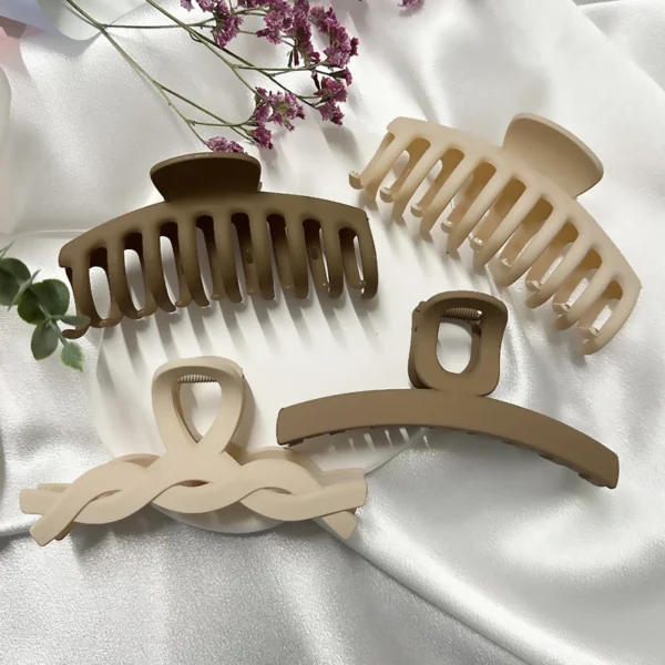 Women Hair Claw Clips Korea Coffee Beige Acrylic Large Hair Claw Hairpin Geometric Barrettes Crab Girl Headwear Hair Accessories - Image 46