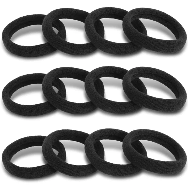 10/30/50pcs 2/3.5/4/5.5cm Black Large Soft Nylon Hair Elastics Ties Rope For No Damage Ponytail Holder Women Leagues Accessories - Image 10