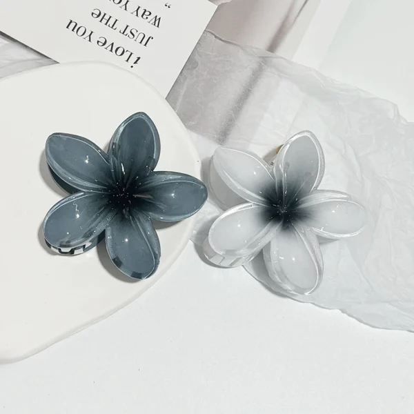 Korean Hawaiian Gradient Flower Hair Claw Clip For Women Girl Fashion Plastic Non Slip Hold Hairpin Barrette Hair Accessories - Image 25