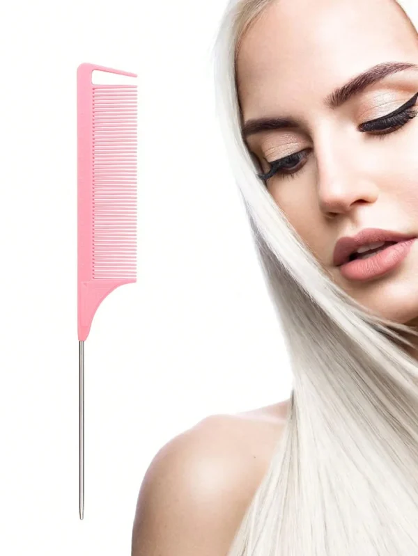 stainless steel pointed tail hair professional hair comb hair brush salon hair styling tool hair comb Special for real hair wigs - Image 4
