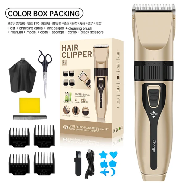 Home Electric Hair Clipper Set, Low Noise and Long Battery Life Hair Trimmer, USB Rechargeable Shaver and Hair Cutting Tool. - Image 14