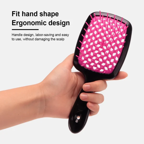 Air Cushion Comb Tangled Hair Comb Hair Brush Massage Anti-static Hollow Out Wet Curly Hair Brushes Barber Styling Tool - Image 3