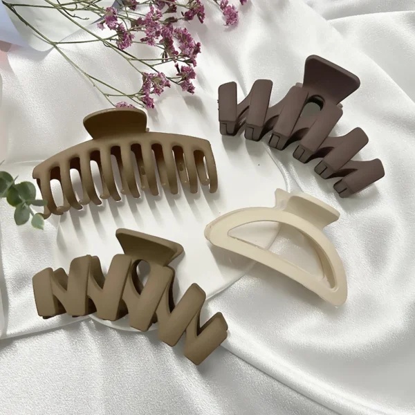 Women Hair Claw Clips Korea Coffee Beige Acrylic Large Hair Claw Hairpin Geometric Barrettes Crab Girl Headwear Hair Accessories - Image 42