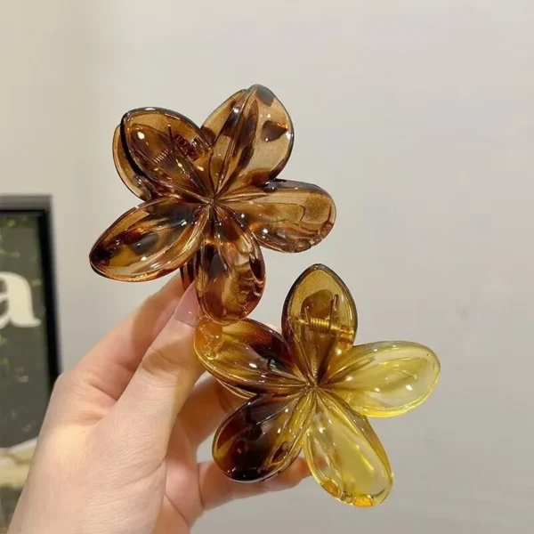Korean Hawaiian Gradient Flower Hair Claw Clip For Women Girl Fashion Plastic Non Slip Hold Hairpin Barrette Hair Accessories - Image 23