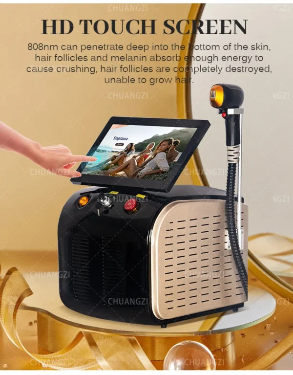 3000W High Power Ice Cooling 755 808 1064 Device Diode Laser Epilator Wavelength Painless 808nm Hair Removal Machine - Image 14