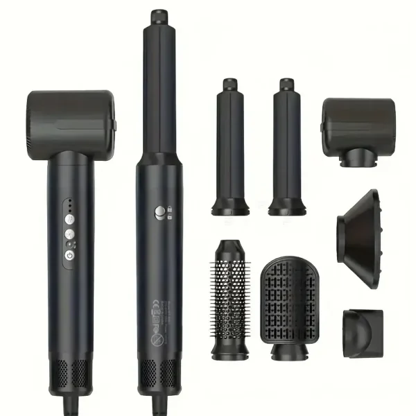 Tinsol 7 In 1 Hair Dryer Brush Brushless High Speed Hair Dryer with Diffuser Ionic Blow Dryer Hot Air Styling Comb Hair Curler - Image 8
