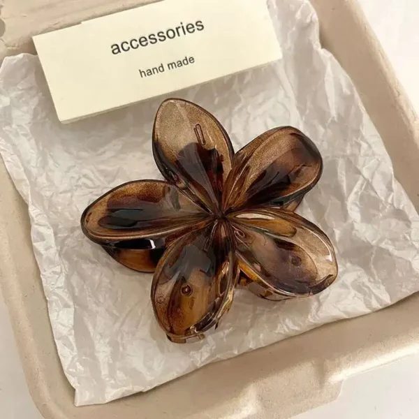 Korean Hawaiian Gradient Flower Hair Claw Clip For Women Girl Fashion Plastic Non Slip Hold Hairpin Barrette Hair Accessories - Image 38