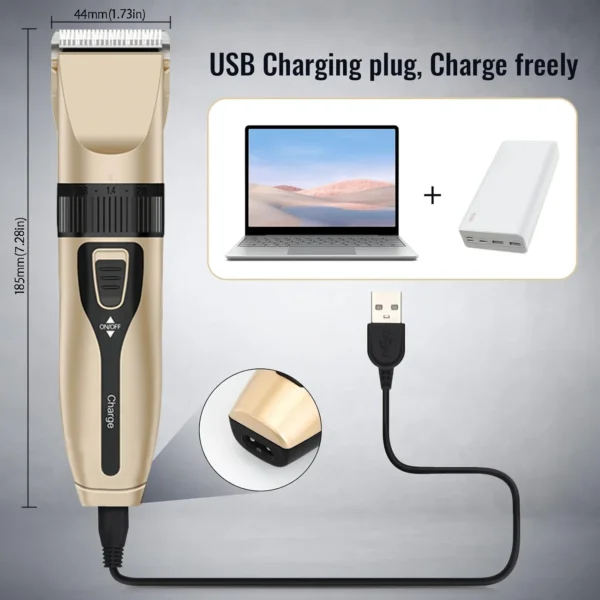 Home Electric Hair Clipper Set, Low Noise and Long Battery Life Hair Trimmer, USB Rechargeable Shaver and Hair Cutting Tool. - Image 6