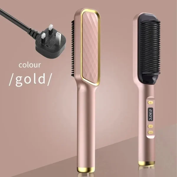 Hair Straightener Brush Heating Hot Comb Straightener Electric Hair Straightening Curly Multifunctional Iron Brush Comb Curler - Image 17
