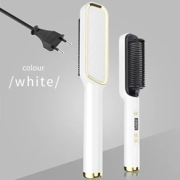 Hair Straightener Brush Heating Hot Comb Straightener Electric Hair Straightening Curly Multifunctional Iron Brush Comb Curler - Image 9