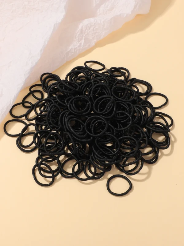 100 Pcs/Lot 2cm Hair Ties Gum Colorful Nylon Rubber Band Rope Doll Hair Accessories Black Elastic Hair Bands for Baby Girls Gift - Image 23