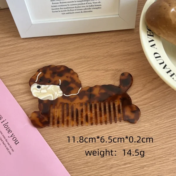 Pointed Tail Comb Tulip Acetate Comb Animal Puppy Makeup Comb Hair Accessories Wide Toothed Hairdressing Combs Household - Image 25
