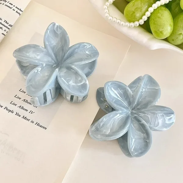 Korean Hawaiian Gradient Flower Hair Claw Clip For Women Girl Fashion Plastic Non Slip Hold Hairpin Barrette Hair Accessories - Image 21