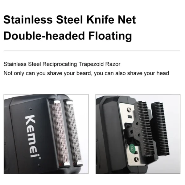 Kemei Hair Clipper Kit for Men, Electric Shaver, Hair Trimmer, Professional Cutting Machine, KM-2290, KM-2293, KM-1102 - Image 5