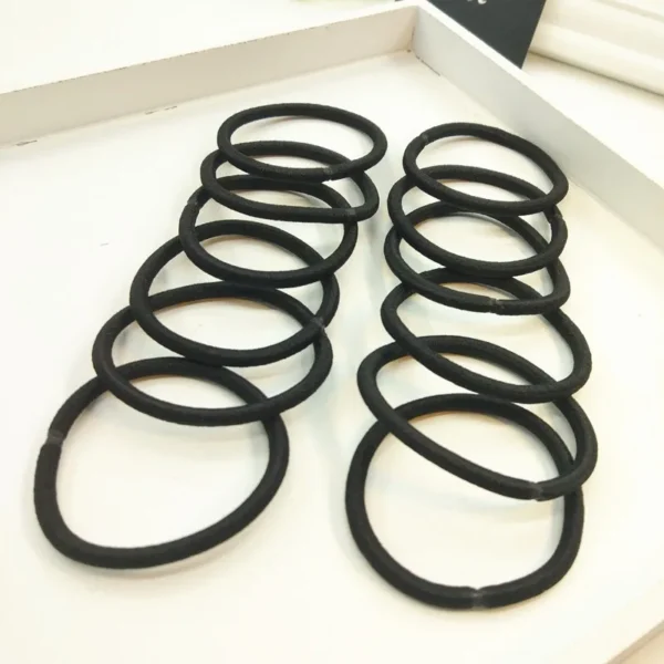 10/30/50pcs 4MM Black Ponytail Holder Elastic Hair Bands Scrunchies For Women Men Girl Lady Hairband Leagues Headband Accessory - Image 4