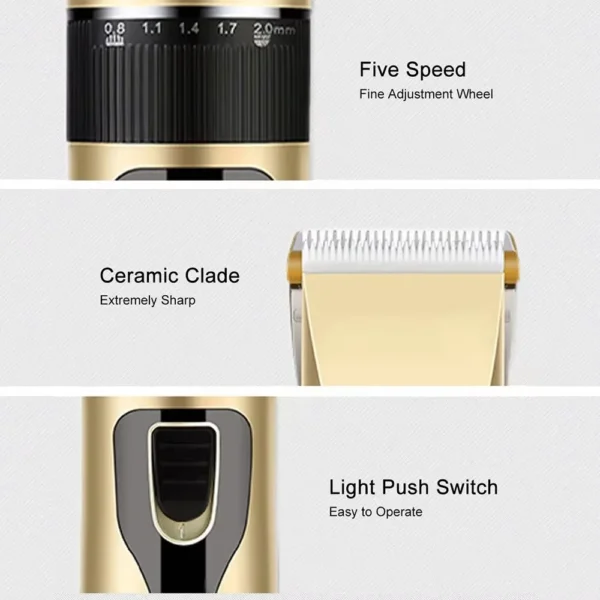 Home Electric Hair Clipper Set, Low Noise and Long Battery Life Hair Trimmer, USB Rechargeable Shaver and Hair Cutting Tool. - Image 21