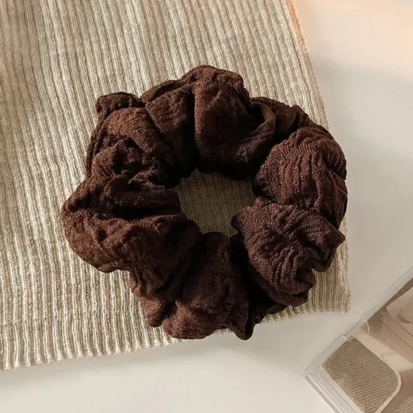Solid Color Large Intestine Hair Rope for Women Simple Meatball Head Hair Ring Fashion Girl Does Not Damage The Hair Scrunchie - Image 4