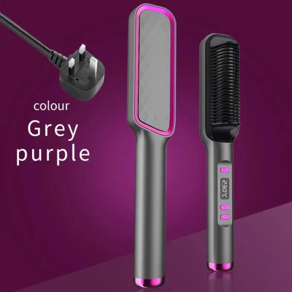 Hair Straightener Brush Heating Hot Comb Straightener Electric Hair Straightening Curly Multifunctional Iron Brush Comb Curler - Image 14
