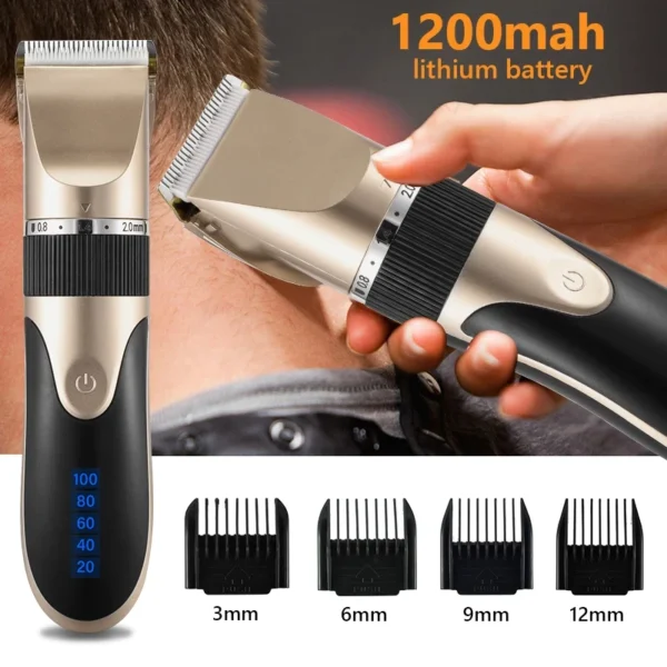 Hair Clipper Electric Barber Hair Trimmers For Men Adults Kids Cordless Rechargeable Hair Cutter Machine Professional - Image 16